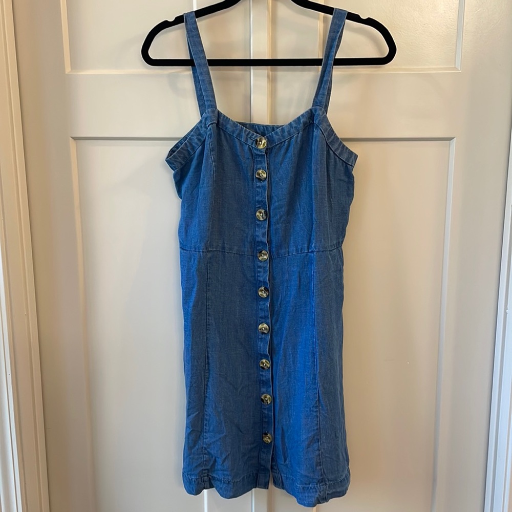 Jean-style Buttoned Loft Dress Size 8P